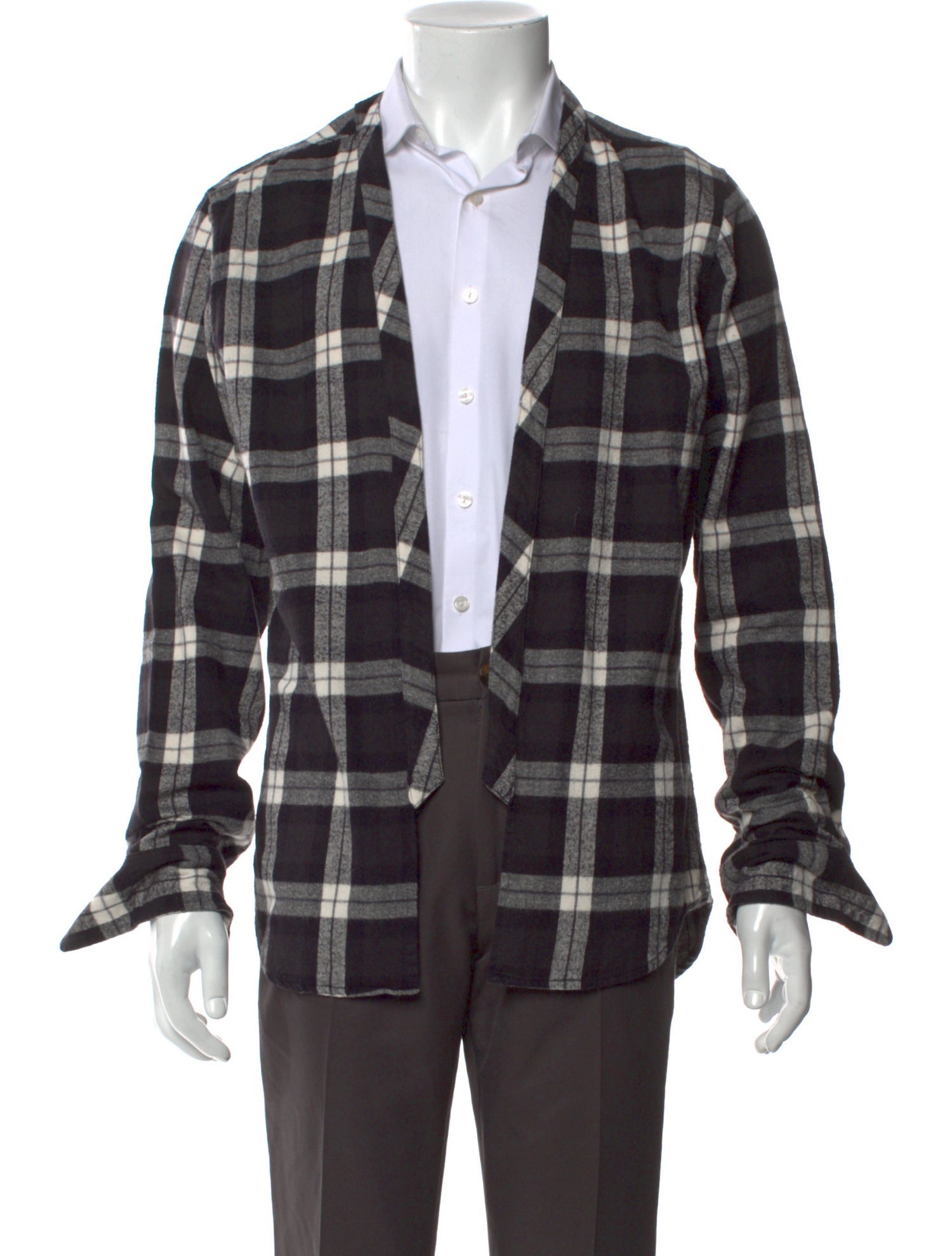 424 Plaid Print Long Sleeve Shirt