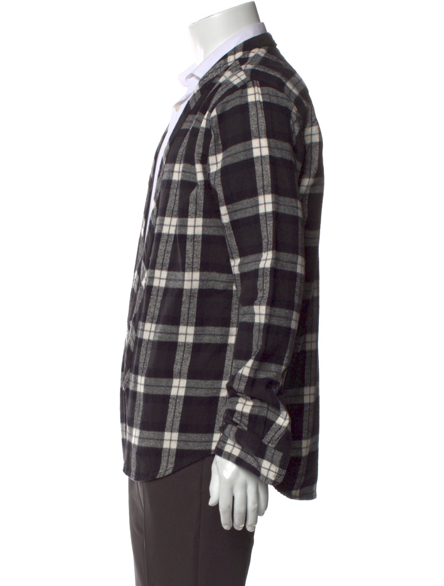 424 Plaid Print Long Sleeve Shirt
