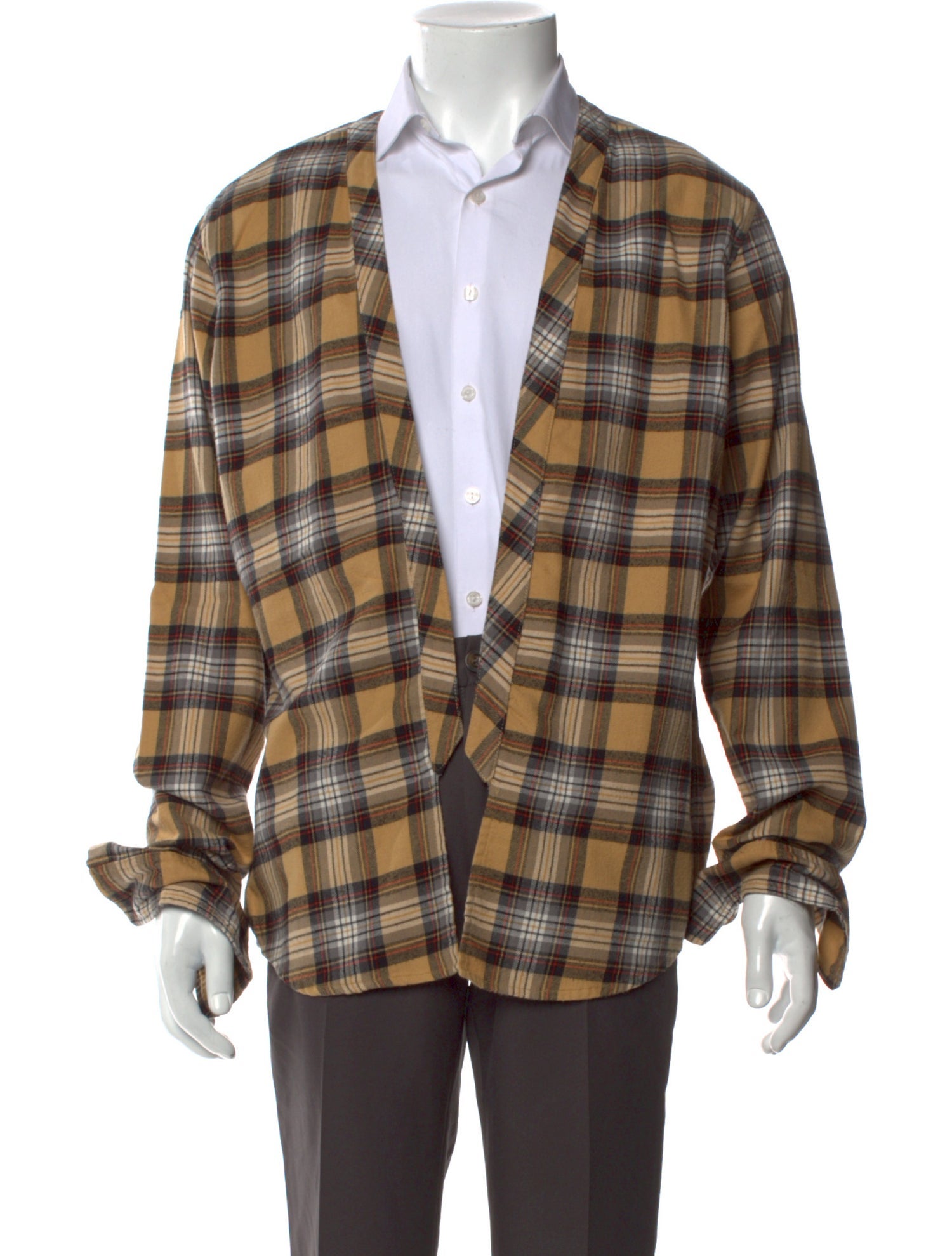 424 Plaid Print Long Sleeve Shirt