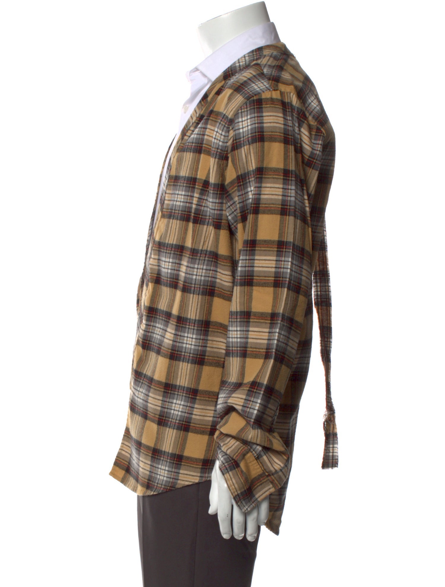 424 Plaid Print Long Sleeve Shirt