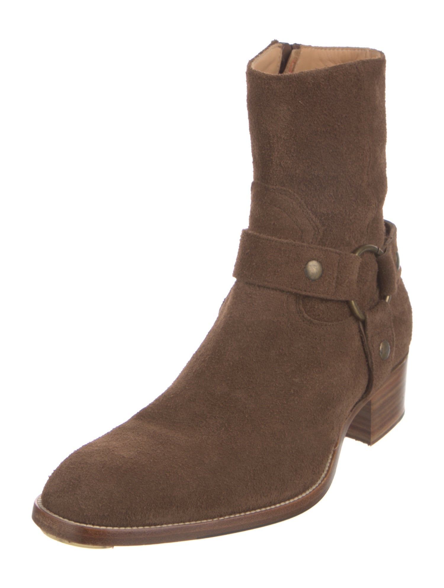 From The First Suede Moto Boots