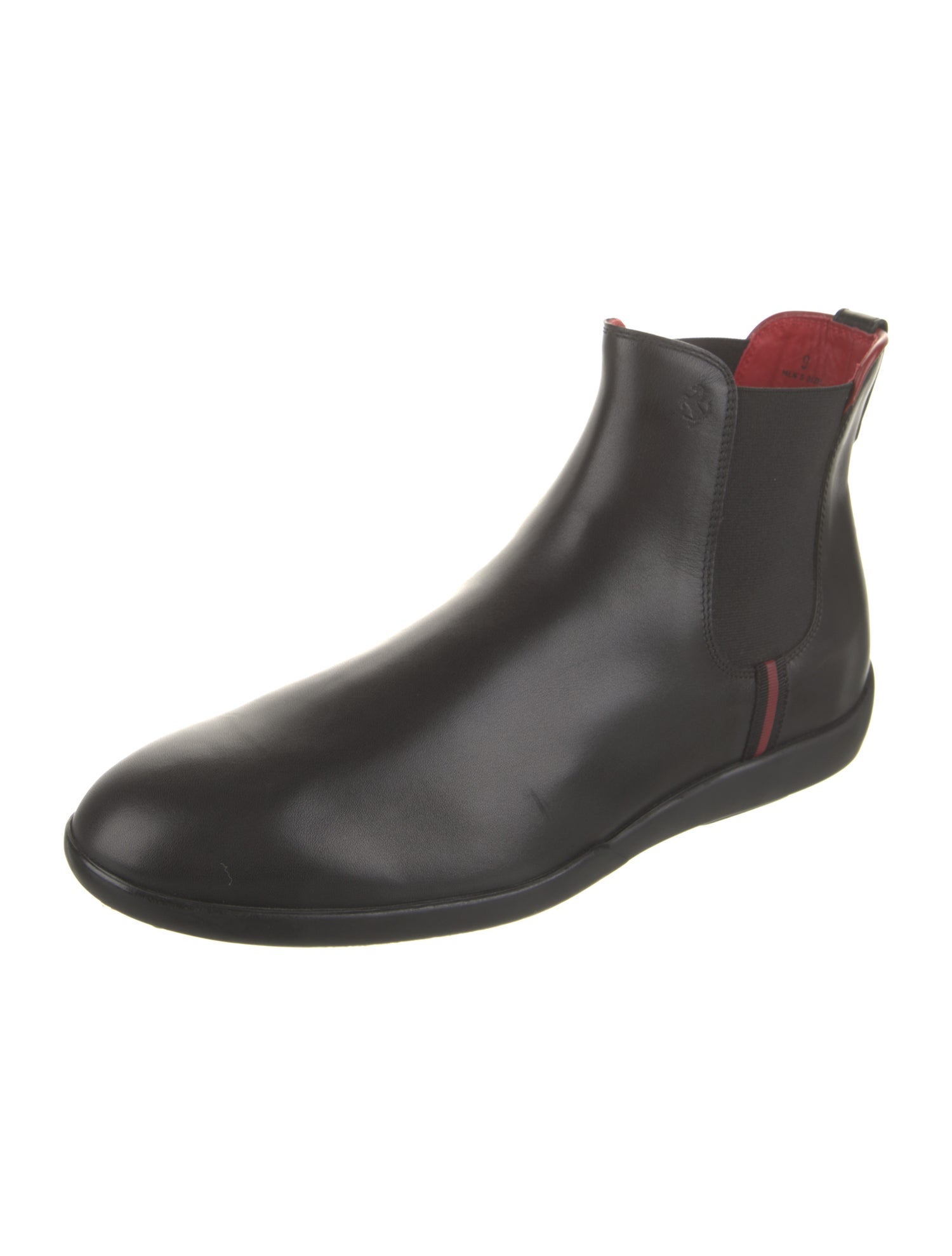 Tod's for Ferrari Leather Chelsea Boots