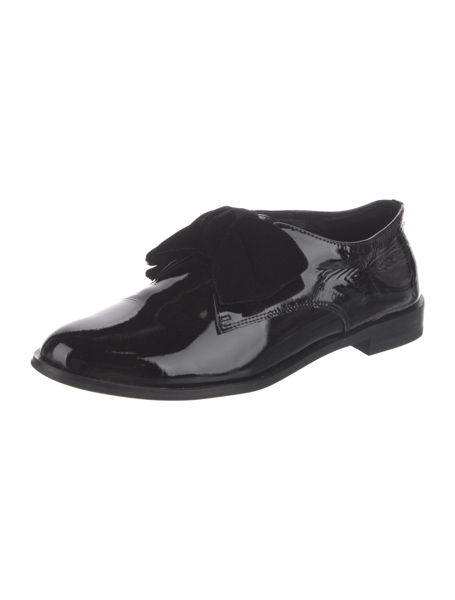 F-Troupe London Patent Leather Bow Accents Oxfords