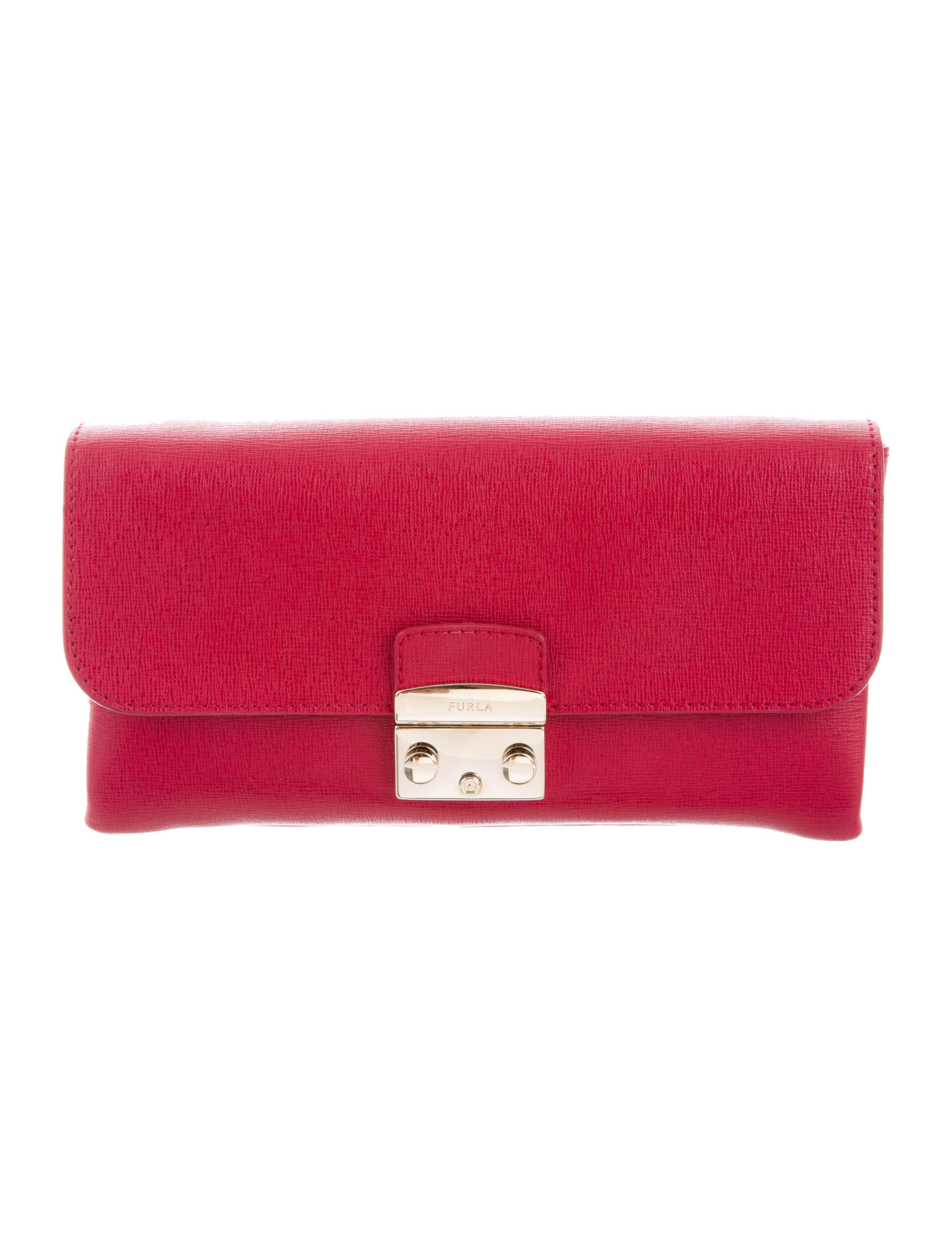 Furla Leather Flap Clutch Handbags WFU20316 The RealReal