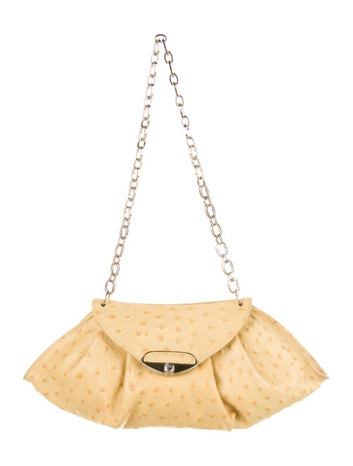 Furla Leather Embossed Shoulder Bag Yellow
