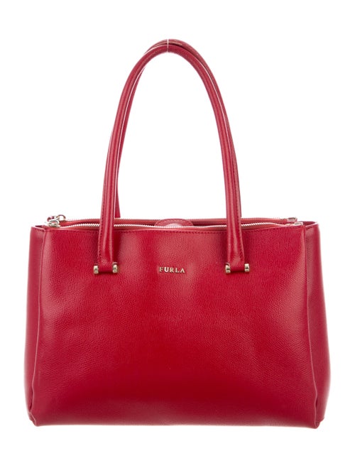 Furla Leather Tote Bag Red