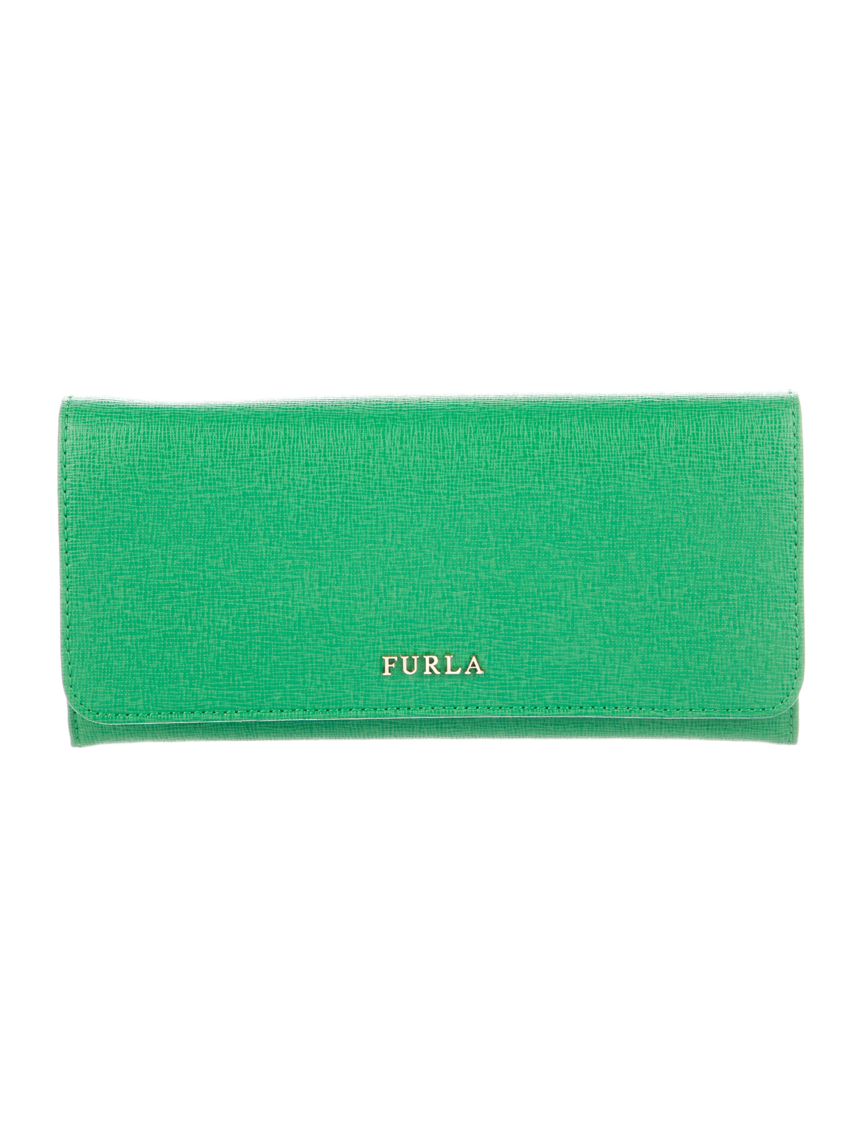 Furla Leather Continental Wallet w/ Tags Green Wallets, Accessories