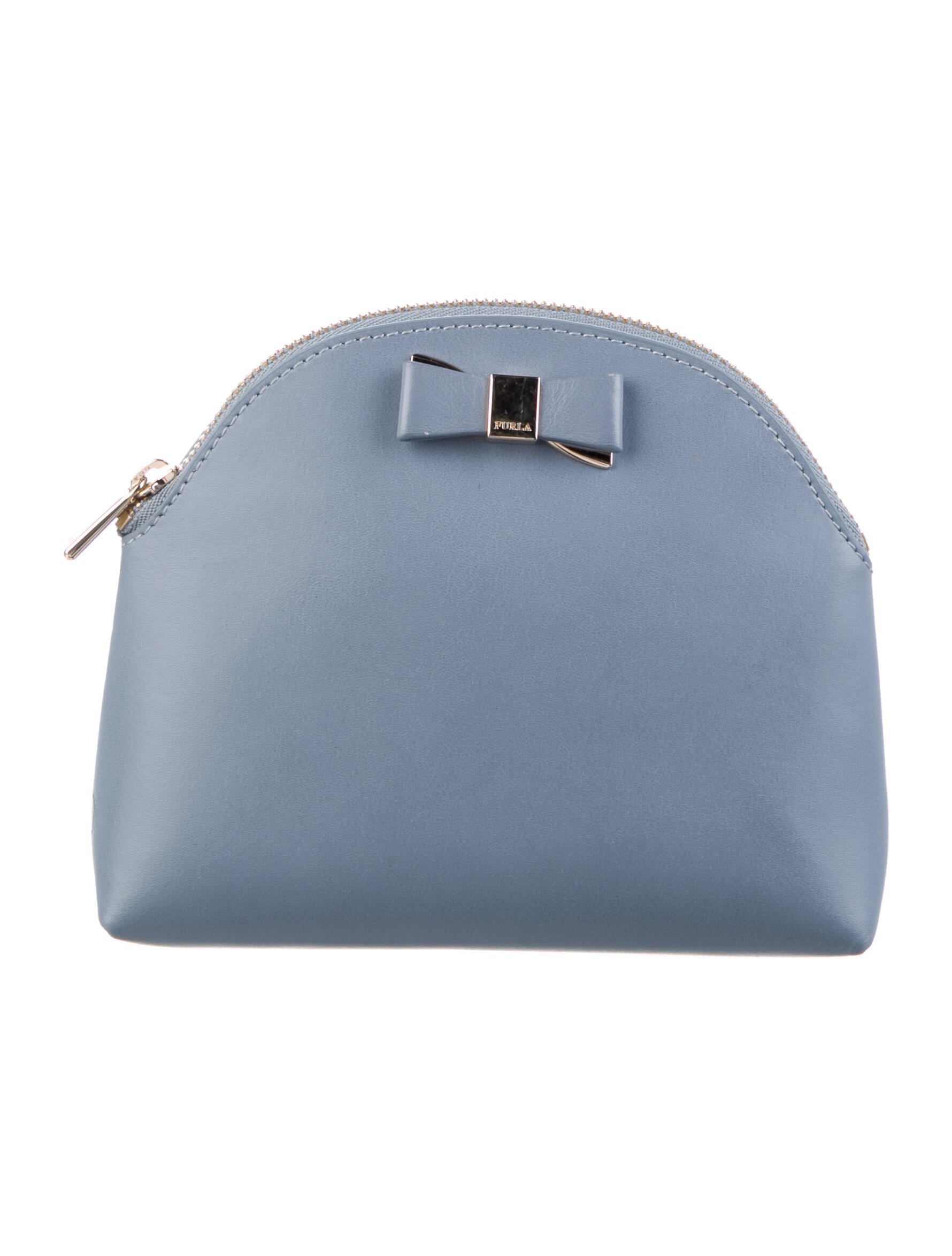 Furla Leather Cosmetic Bag Blue Cosmetic Bags, Accessories WFU28343