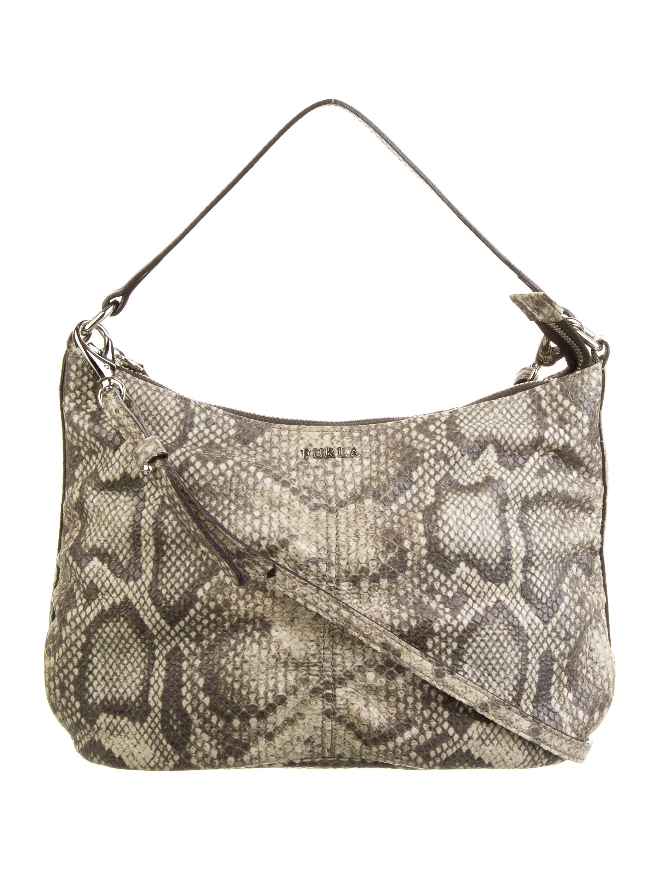 Furla Embossed Leather Crossbody Bag Neutrals Crossbody Bags