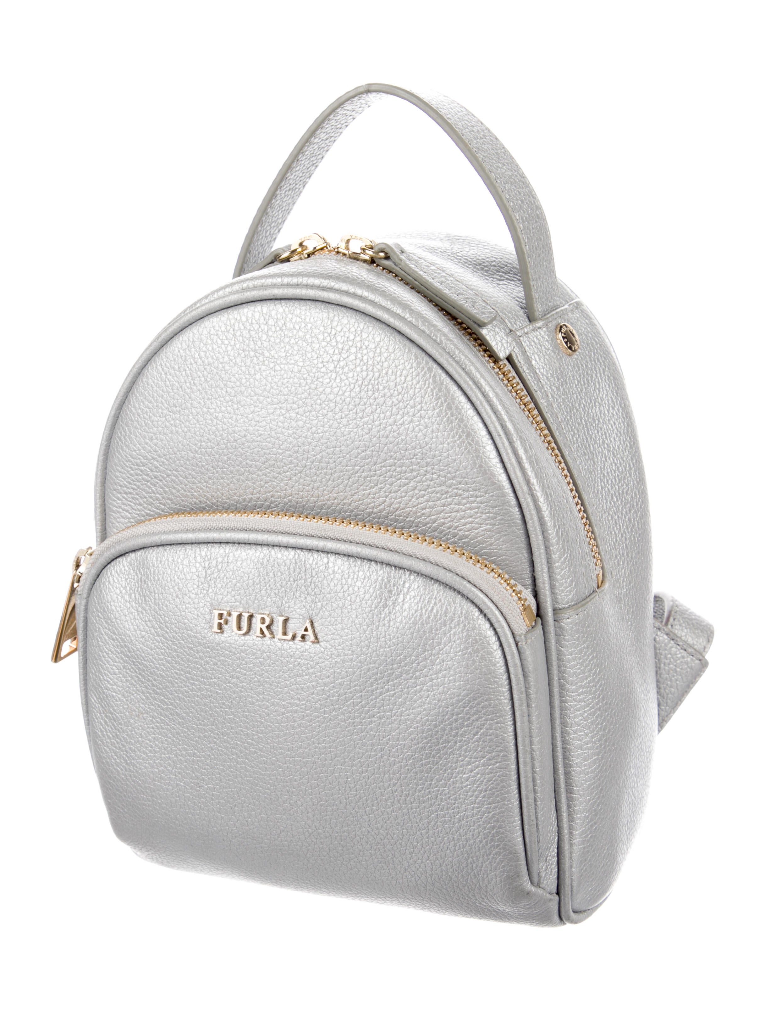 Furla Leather Backpack Grey Backpacks, Handbags WFU29150 The RealReal