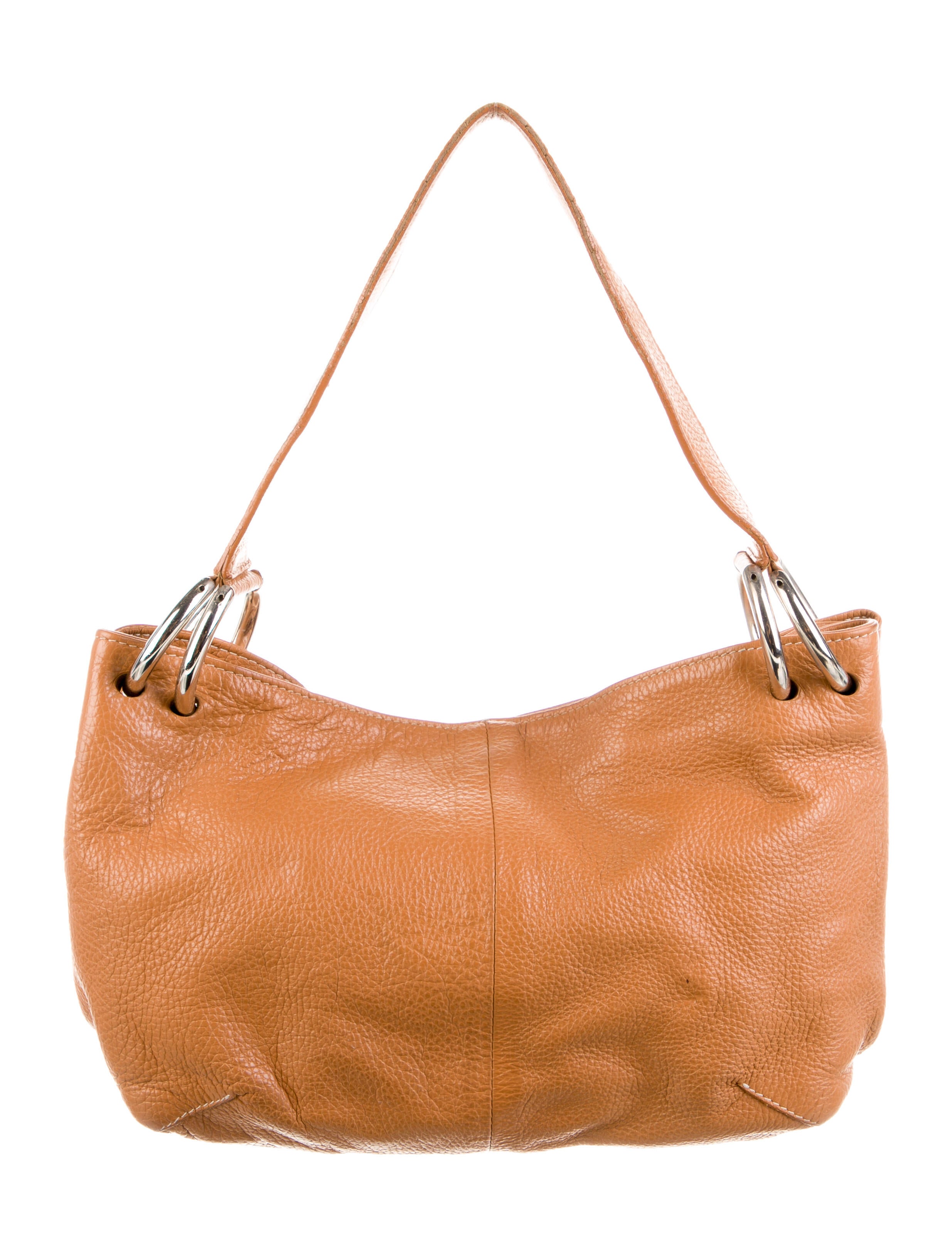 Furla Embossed Leather Handle Bag Brown Handle Bags, Handbags WFU20328 The RealReal