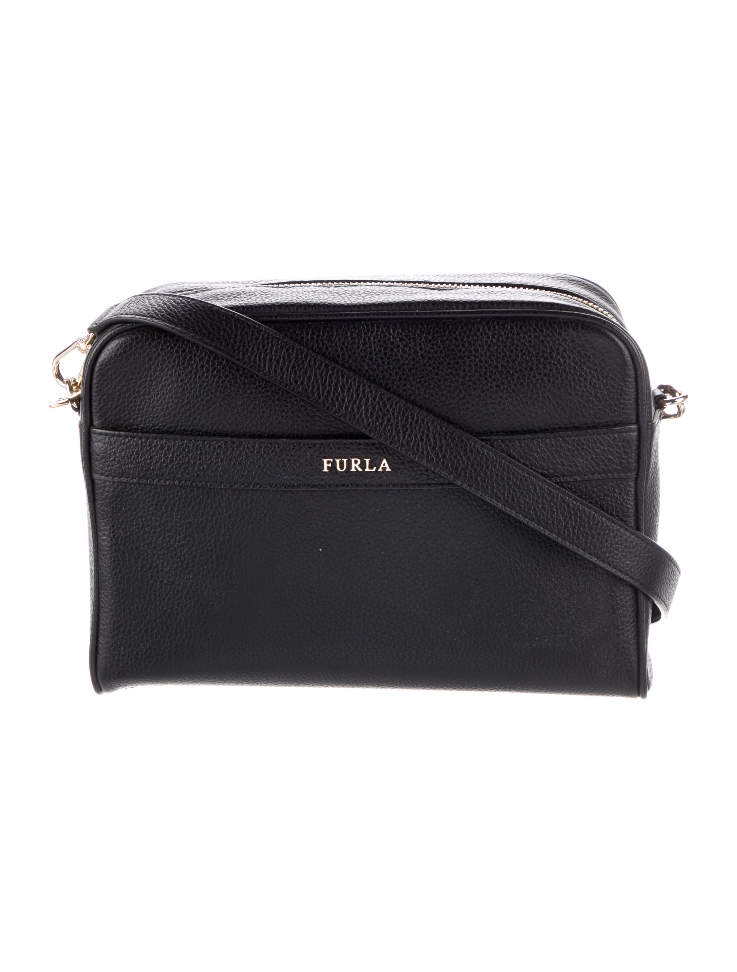 Furla Pebbled Leather Crossbody Bag Black Crossbody Bags, Handbags