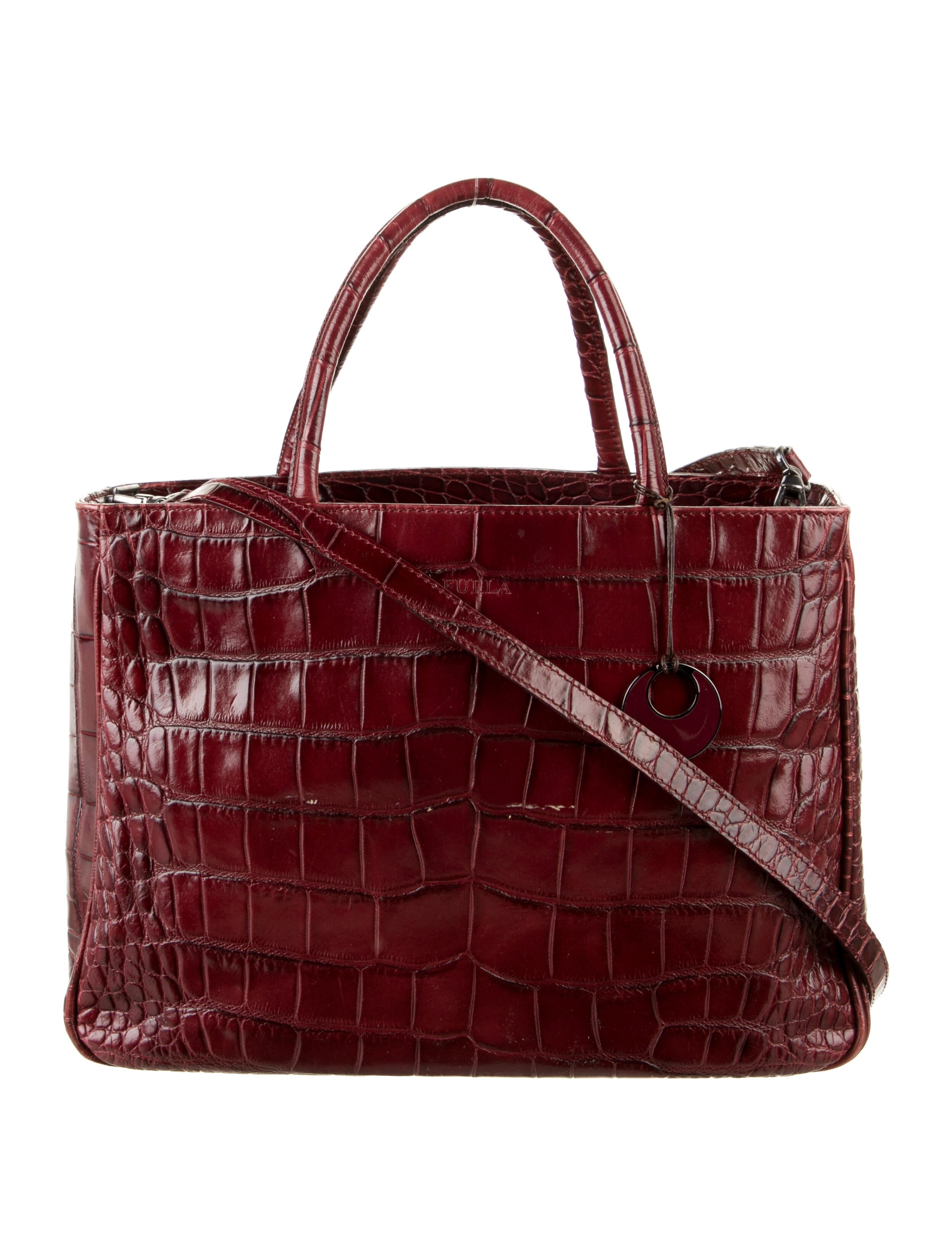 Alice + Olivia Embossed Leather Handle Bag Red Handle Bags, Handbags