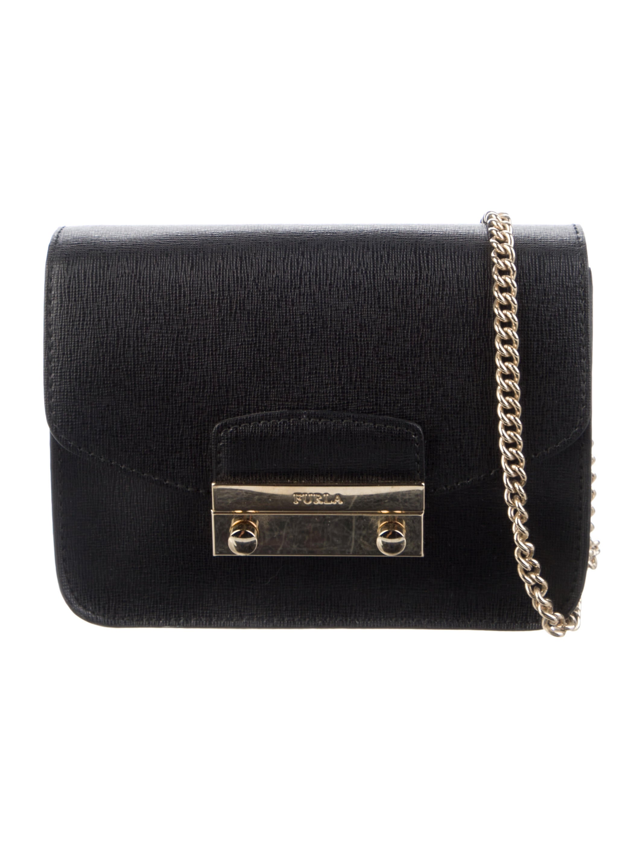 Furla Leather Crossbody Black Crossbody Bags, Handbags WFU31204