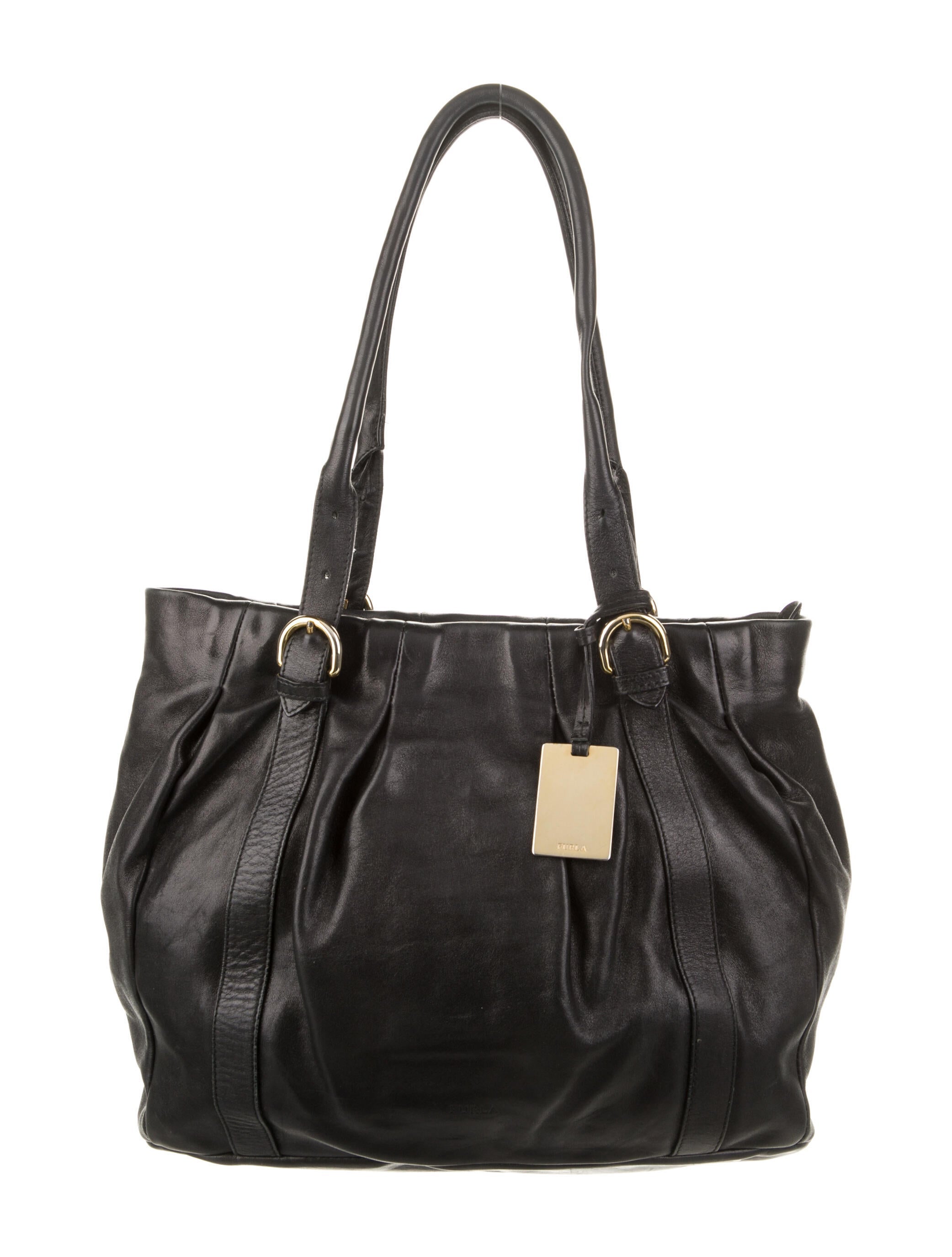 Furla Leather Shoulder Bag Black Shoulder Bags, Handbags WFU31936