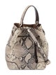 Furla Embossed Leather Bucket Bag