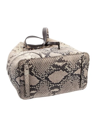 Furla Embossed Leather Bucket Bag