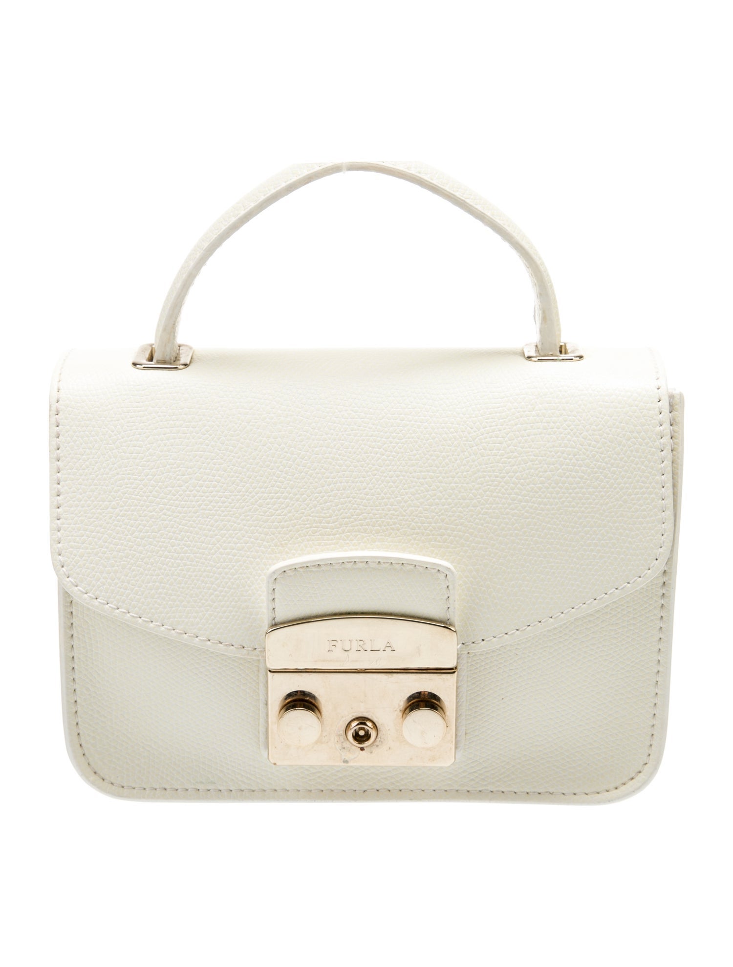 Furla Leather Chain-Link Handle Bag
