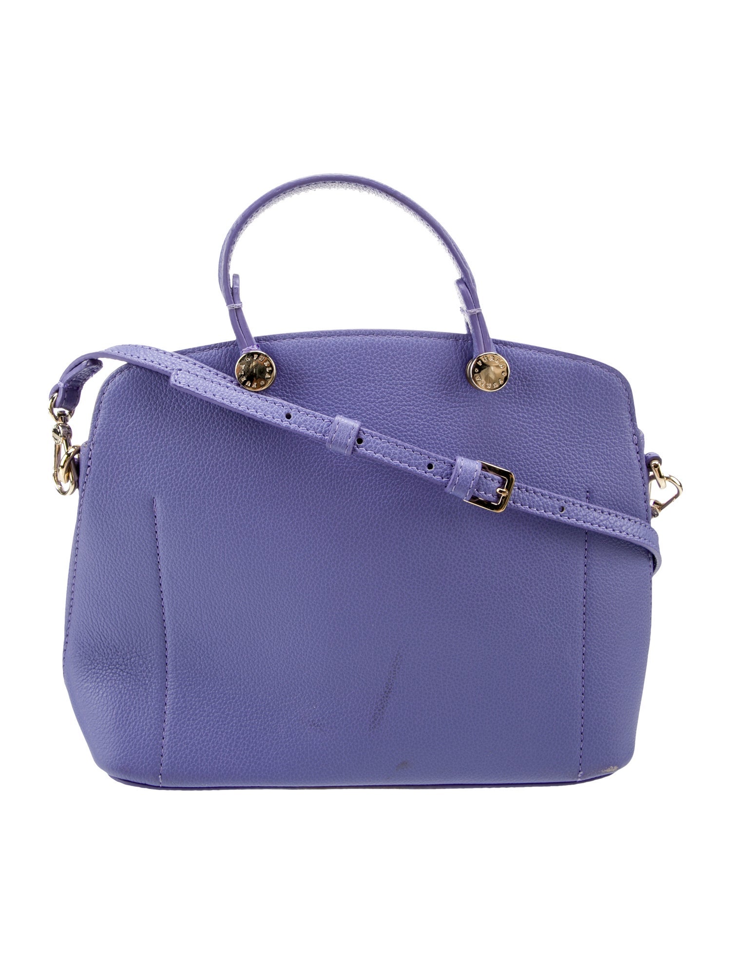structured leather top-handle bag with oversized buckle – AURIKLA main image 0