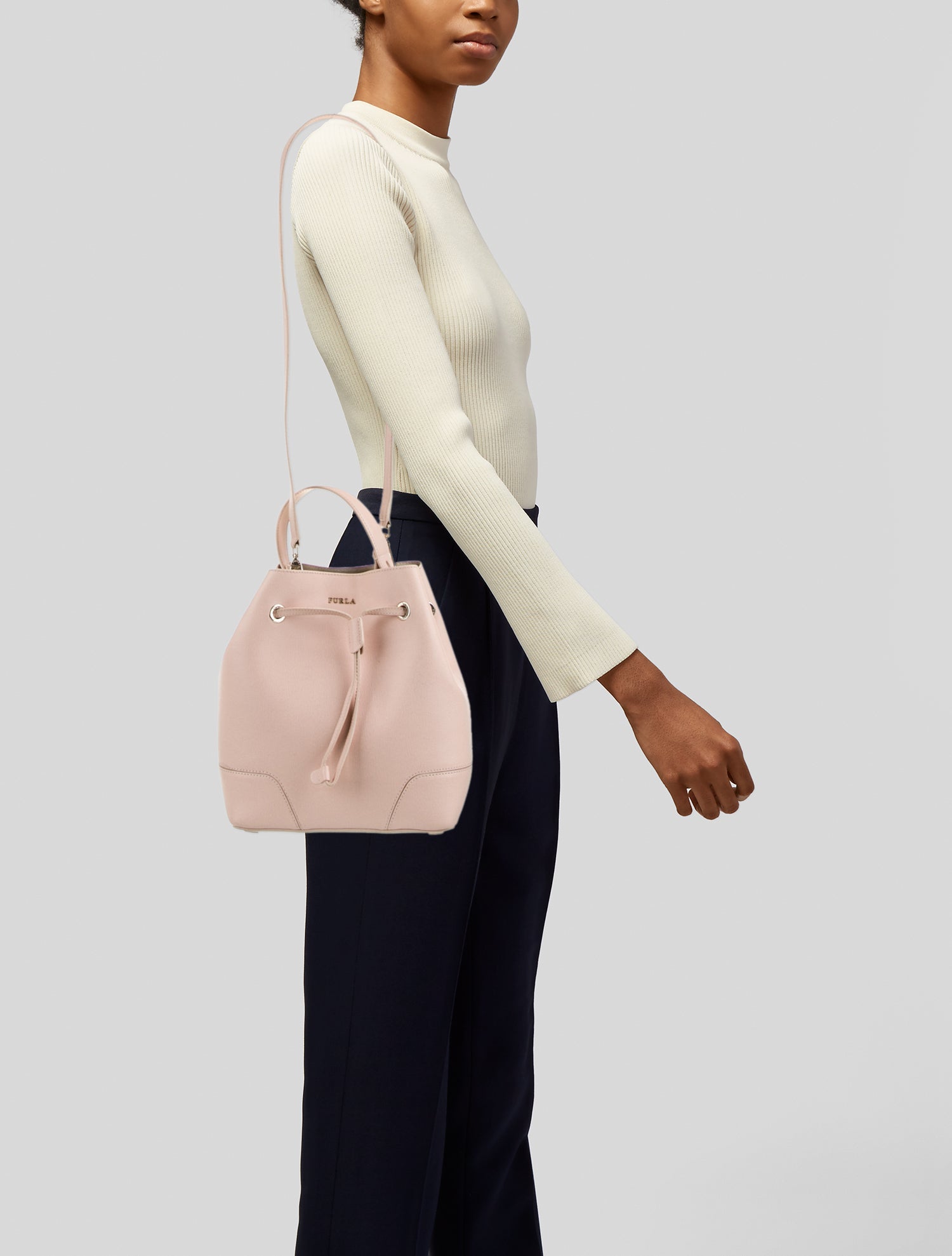 Furla Saffiano Leather Top Handle Bag