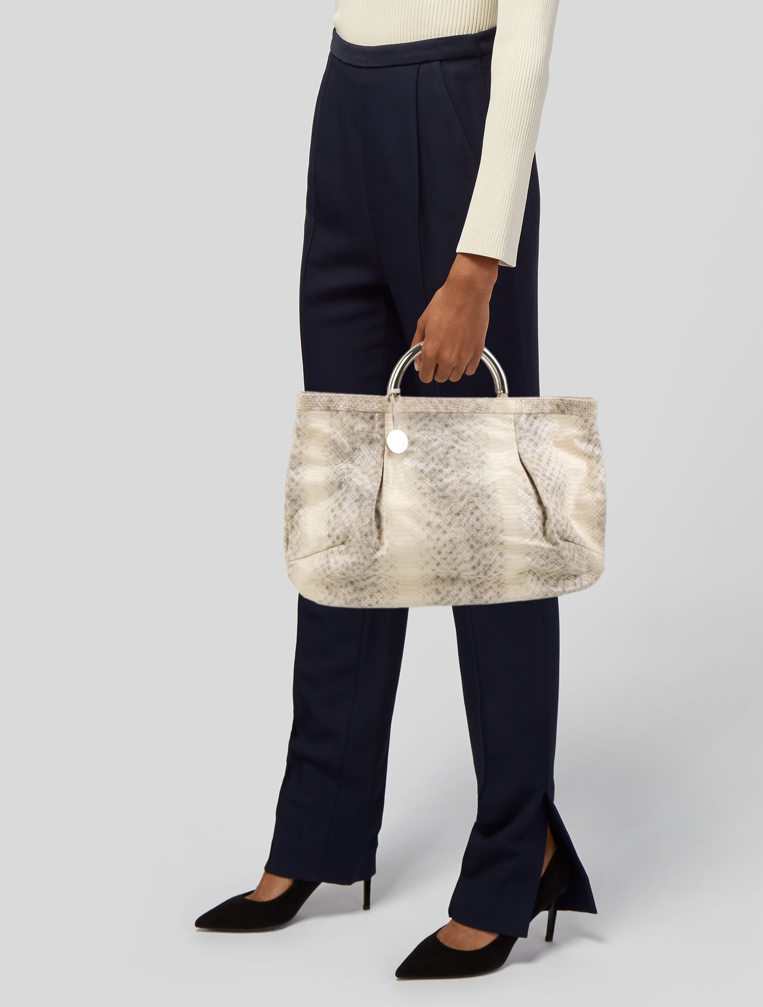 Furla Snakeskin Top Handle Bag
