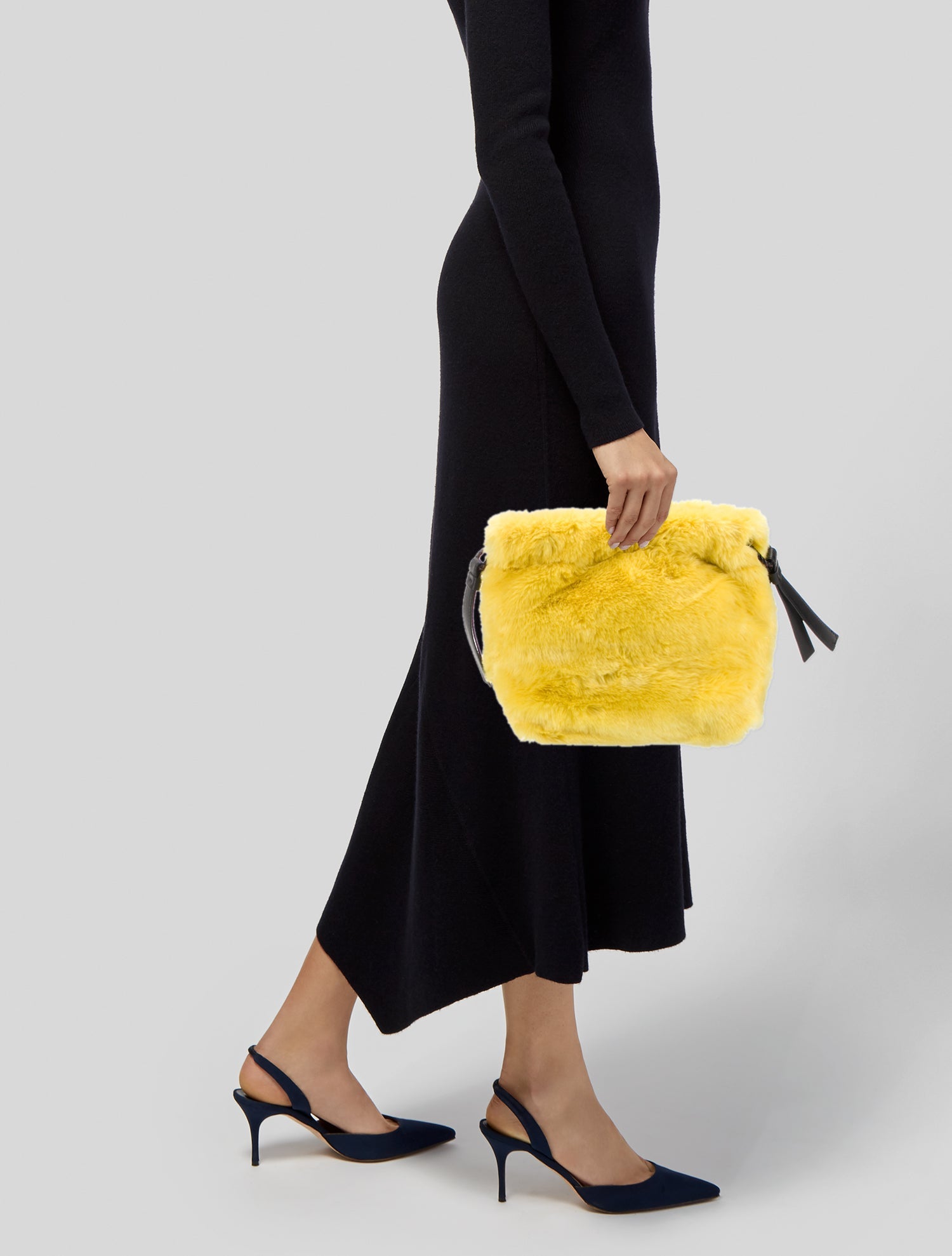 Furla Faux Fur Clutch