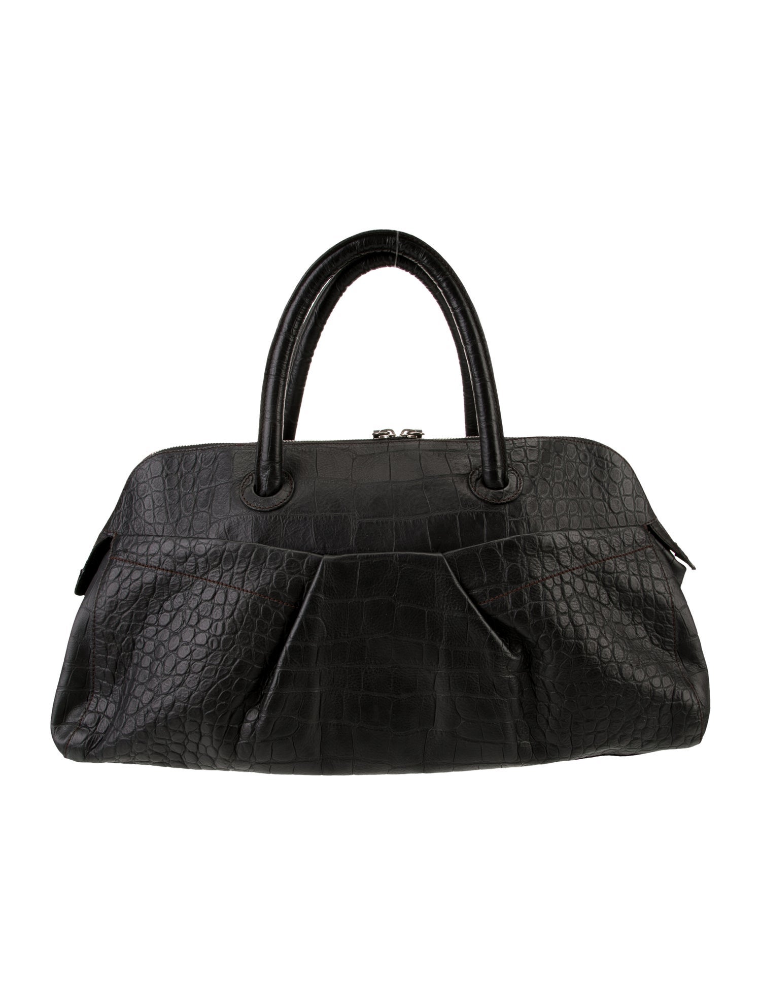 Furla Embossed Leather Top Handle Bag