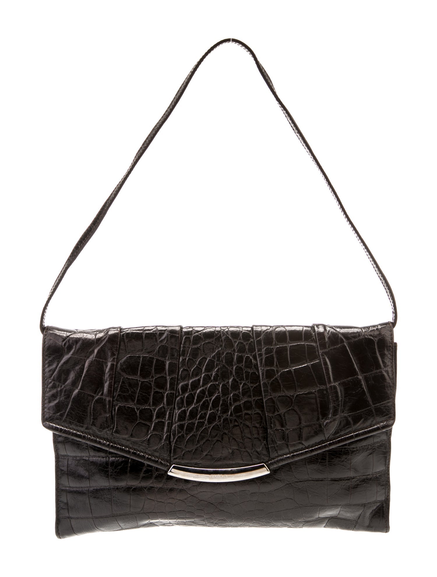 Furla Embossed Leather Shoulder Bag