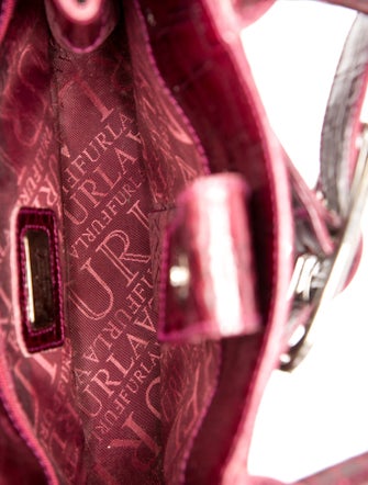 Furla Embossed Leather Top Handle Bag