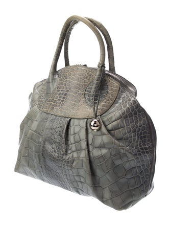 Furla Embossed Leather Top Handle Bag