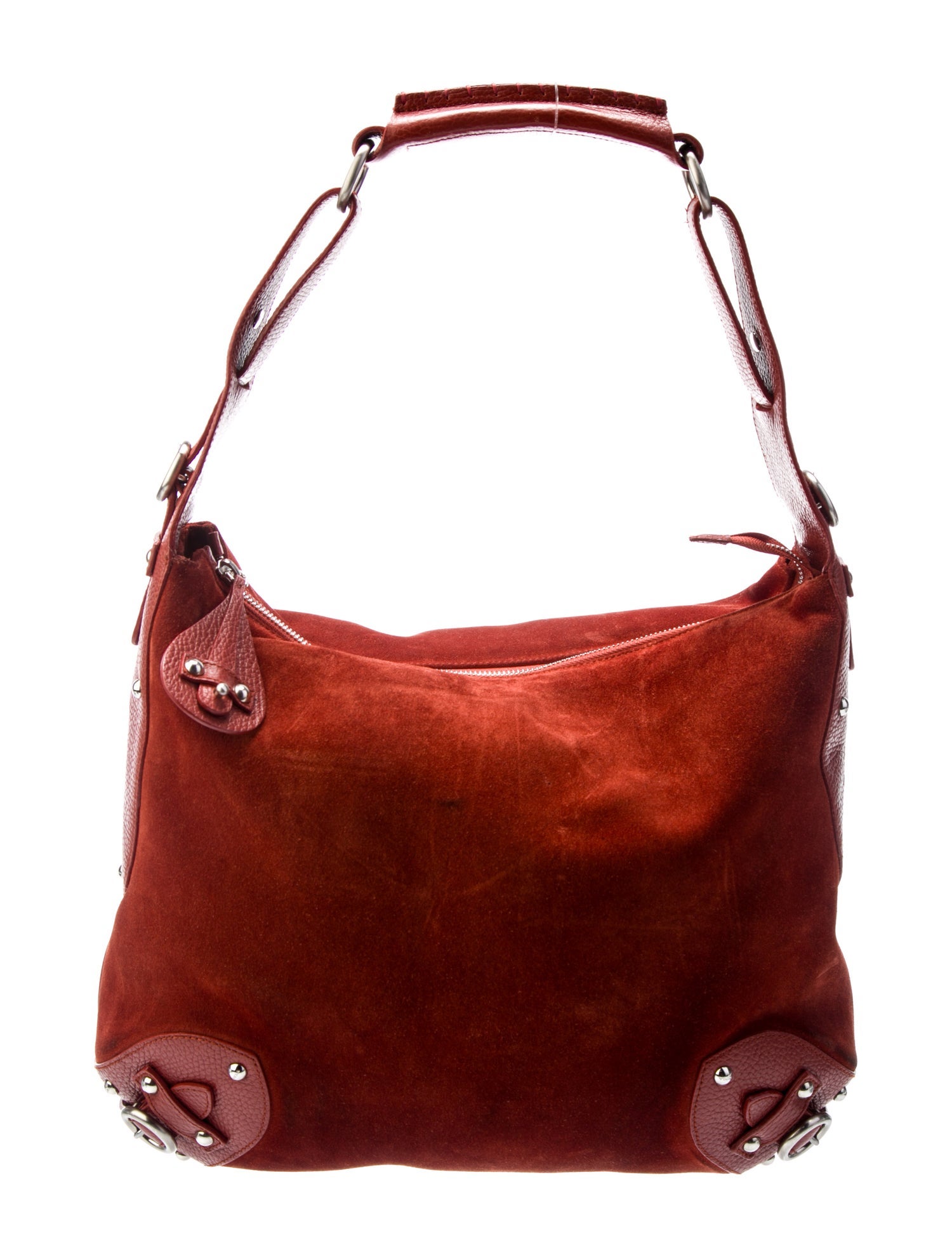 Furla Suede Top Handle Bag