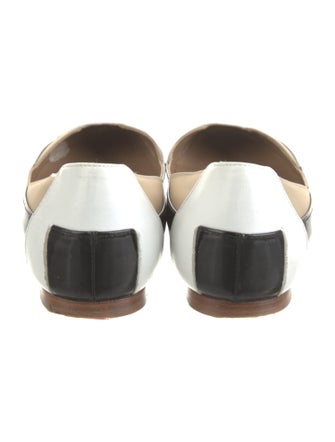 Furla Patent Leather Colorblock Pattern Flats
