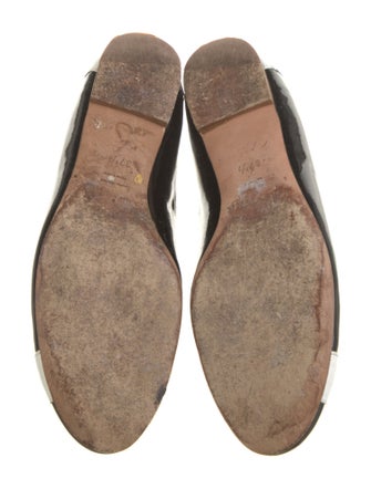 Furla Patent Leather Colorblock Pattern Flats