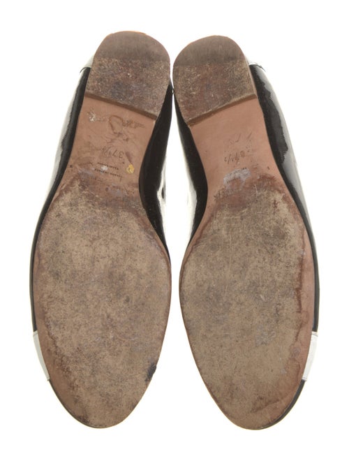 Furla Patent Leather Colorblock Pattern Flats