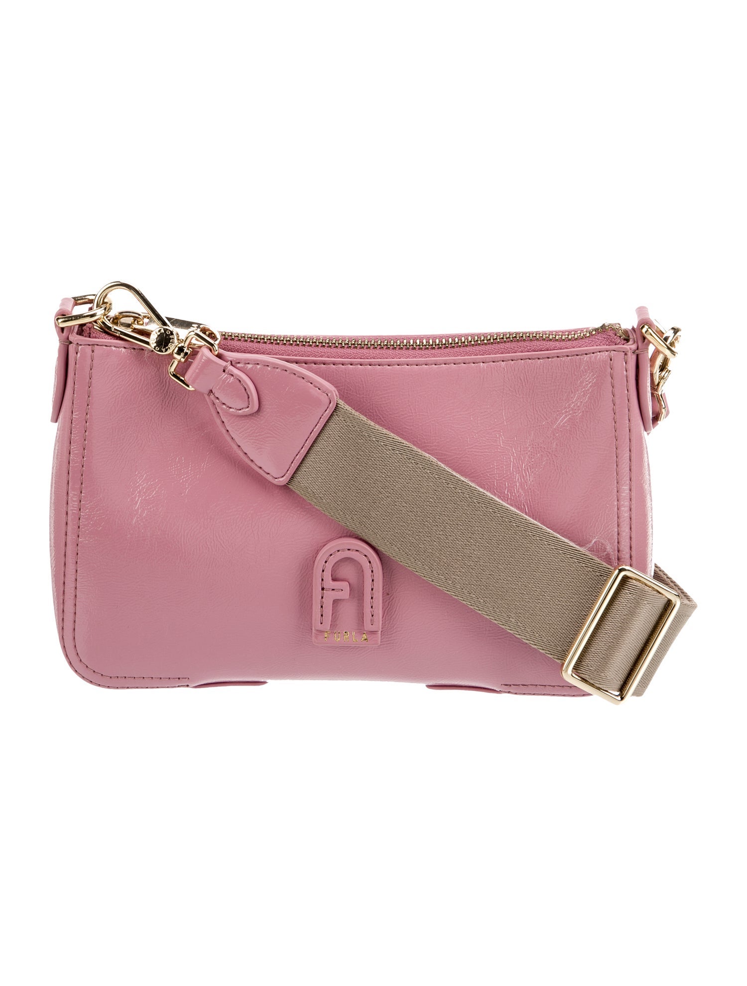 Furla Patent Leather Crossbody Bag