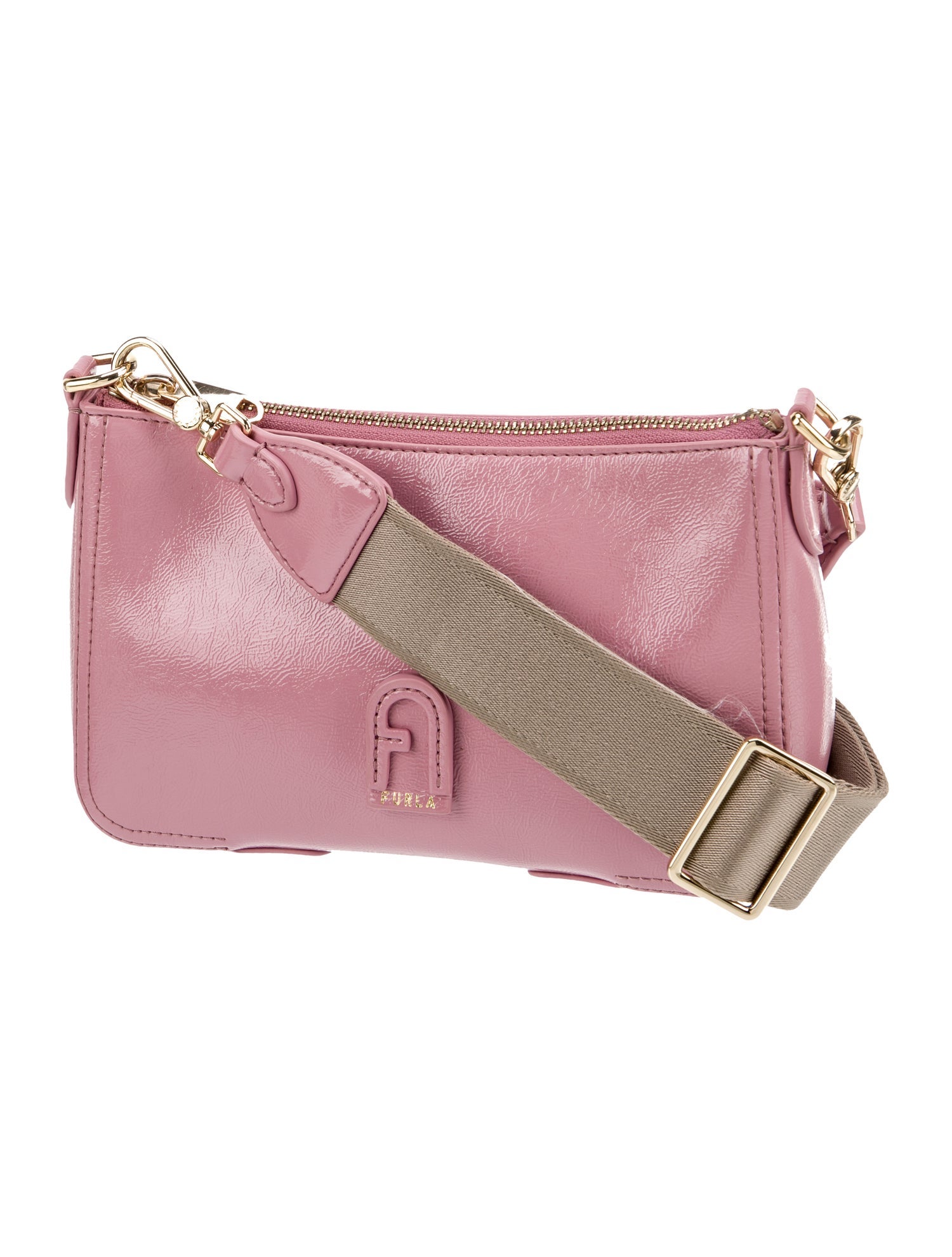 Furla Patent Leather Crossbody Bag