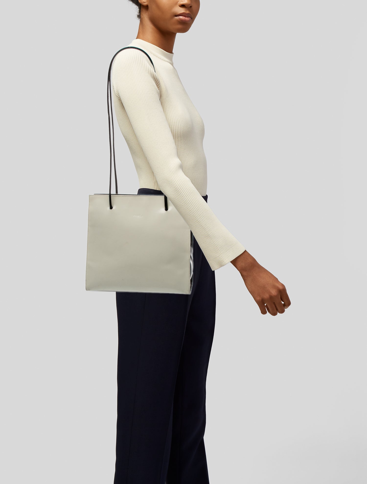 Furla Patent Leather Shoulder Bag Small