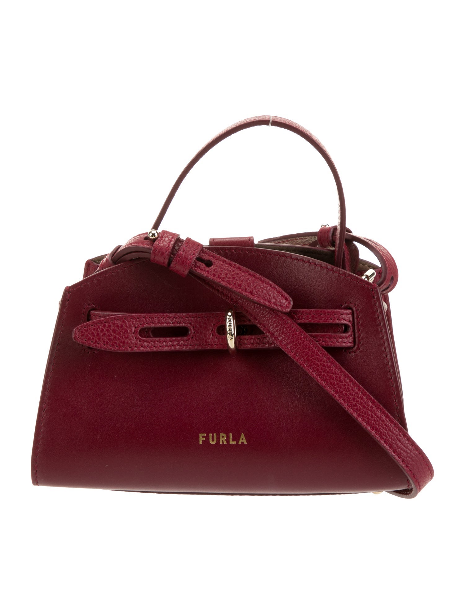 FURLA◆ハンドバッグ/PVC/RED