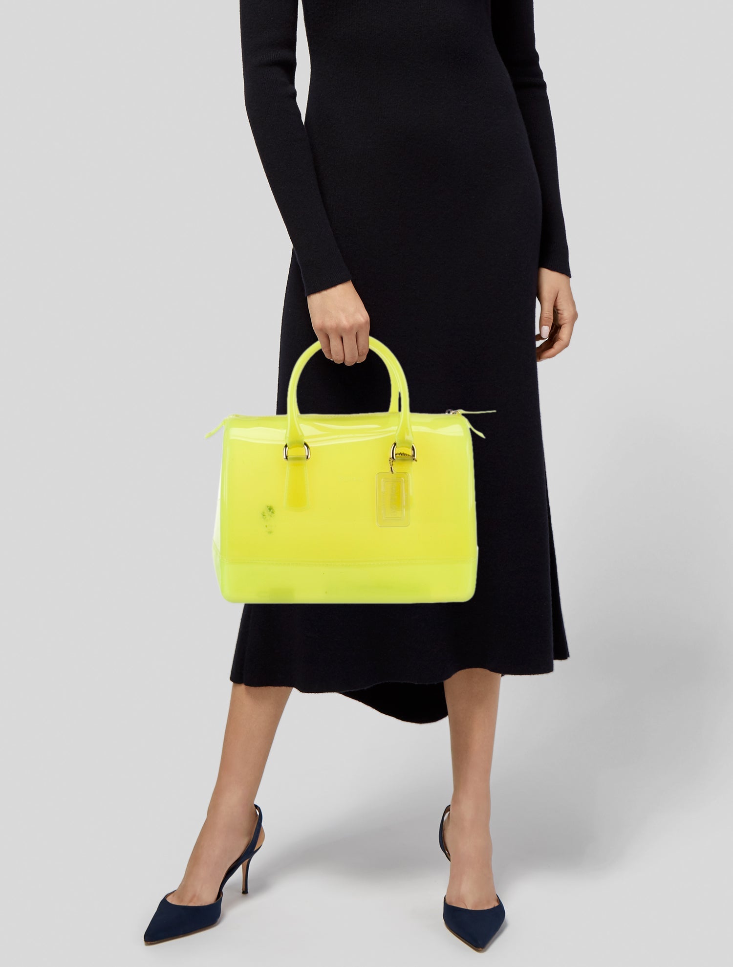 Furla Rubber Top Handle Bag