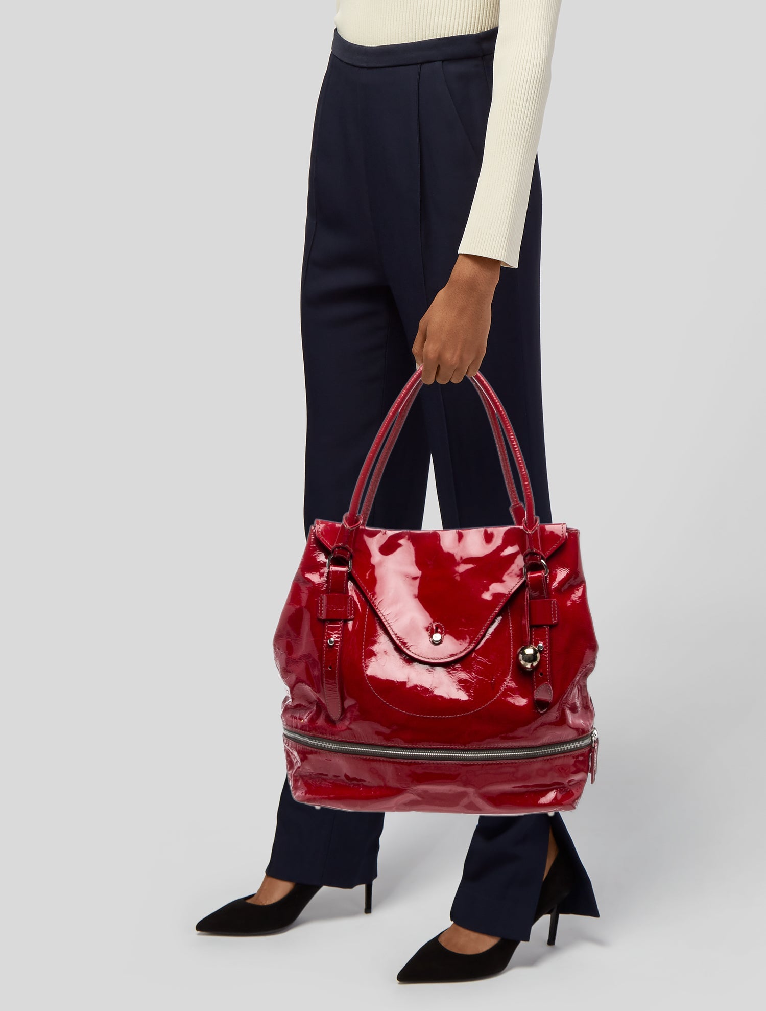 Furla Patent Leather Shoulder Bag