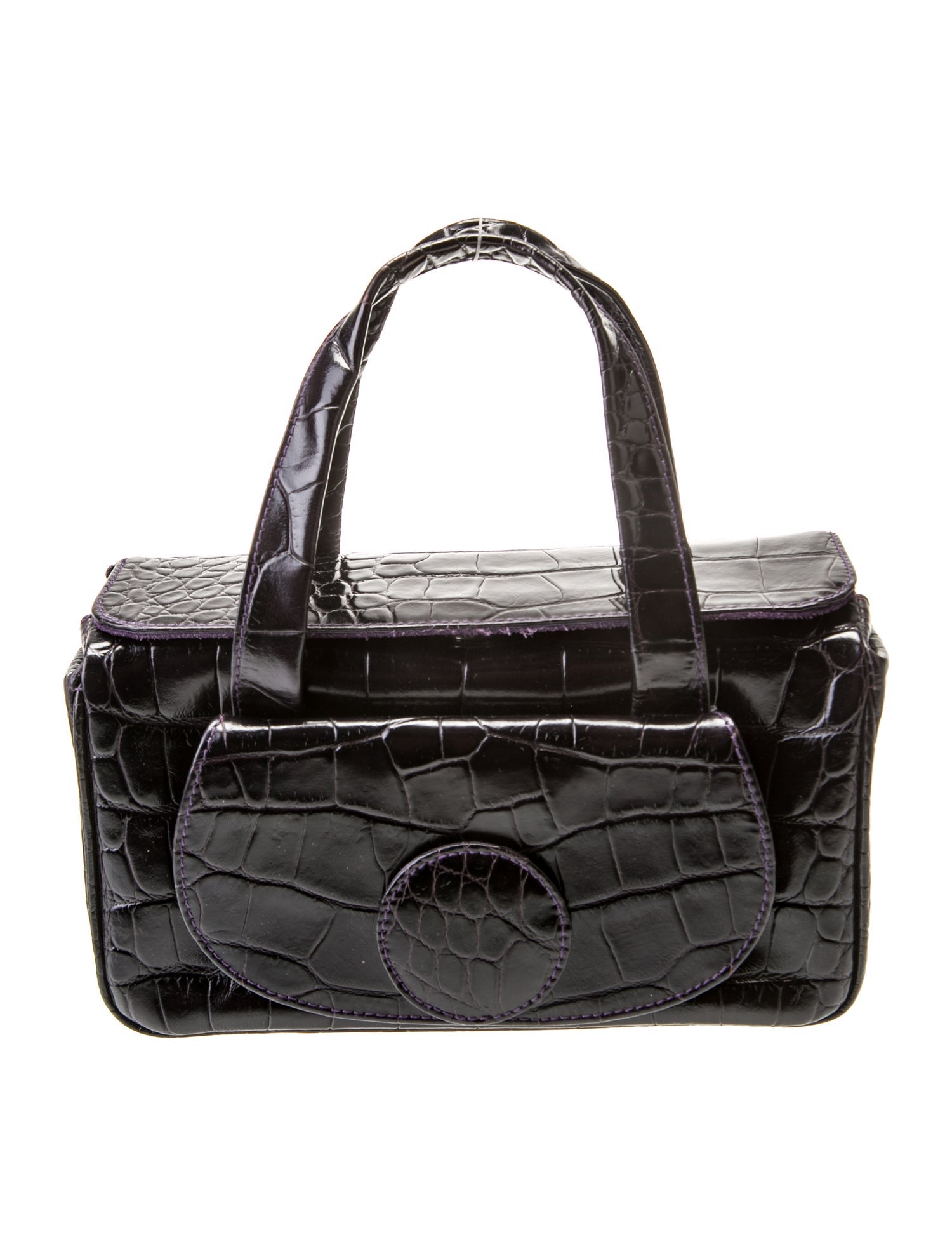 Furla Embossed Leather Top Handle Bag
