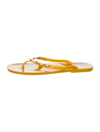 Furla Rubber Studded Accents Flip Flops