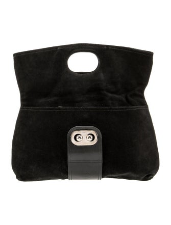 Furla Suede Top Handle Bag