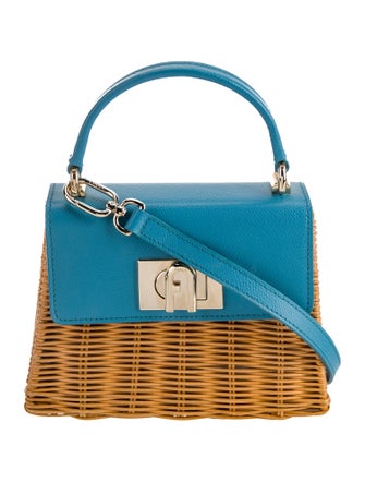 Furla Straw Top Handle Bag