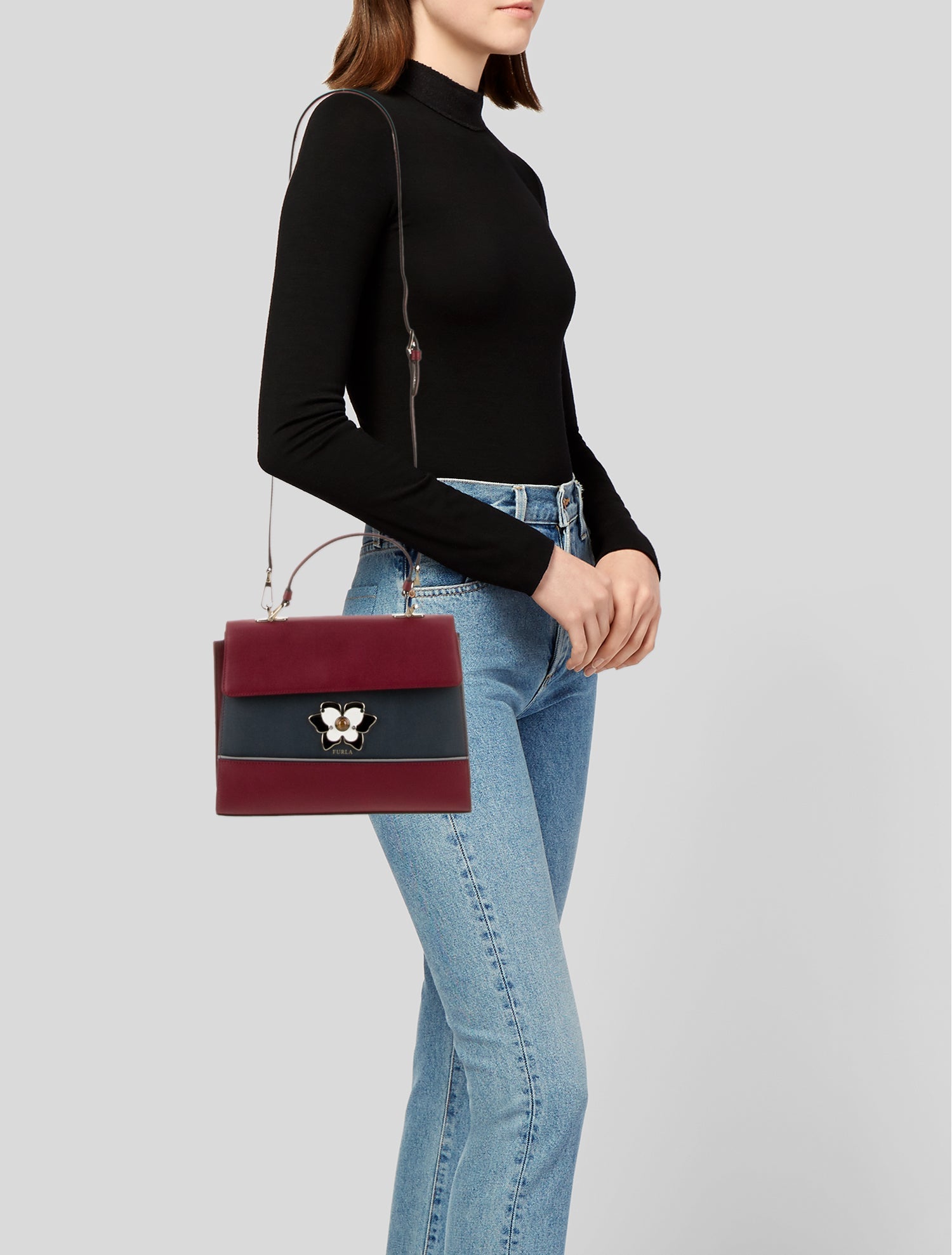 Furla Leather Top Handle Bag