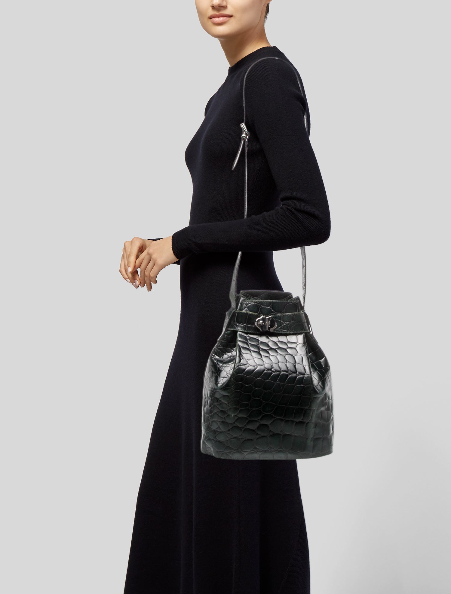 Furla Embossed Leather Crossbody Bag