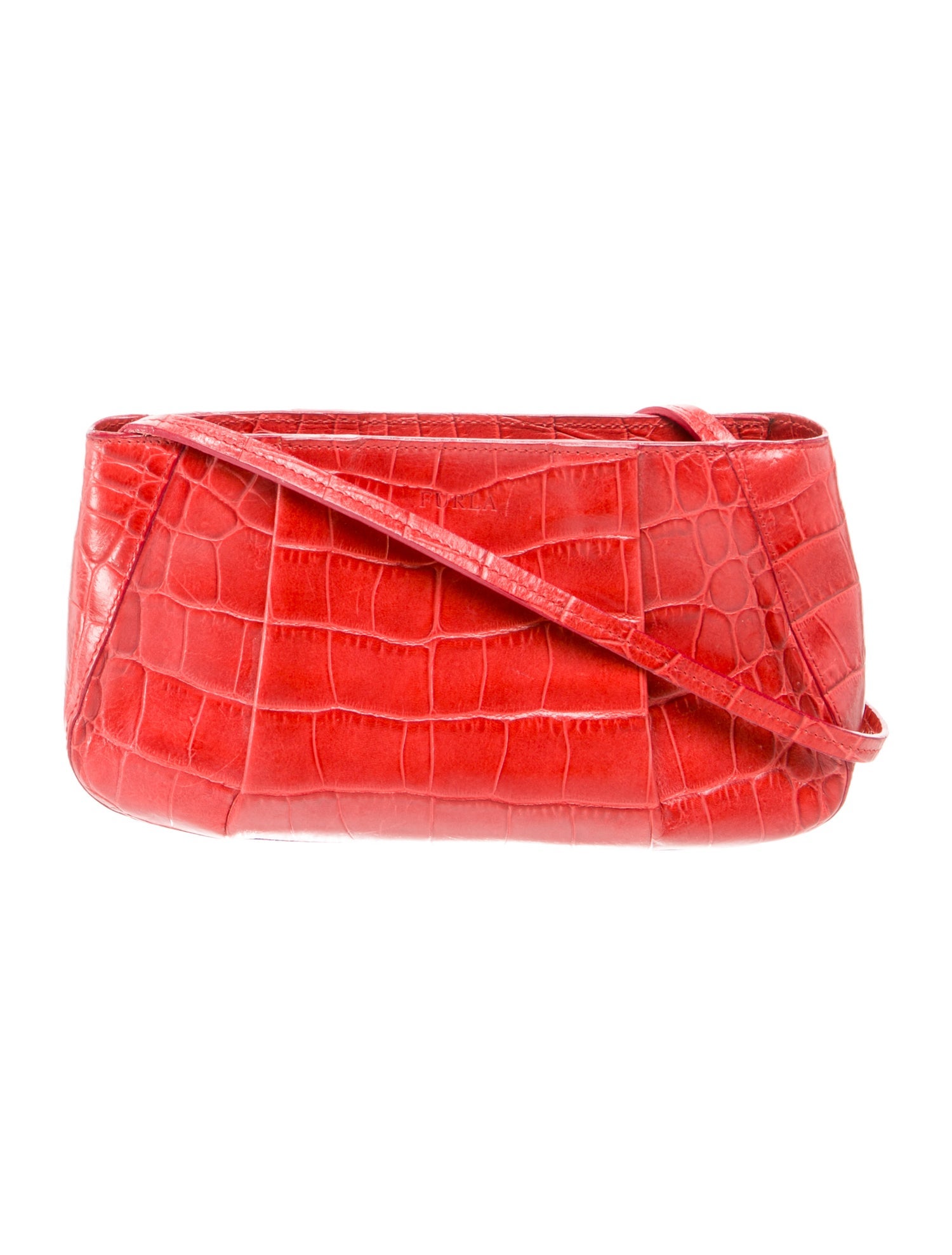Furla Embossed Leather Shoulder Bag
