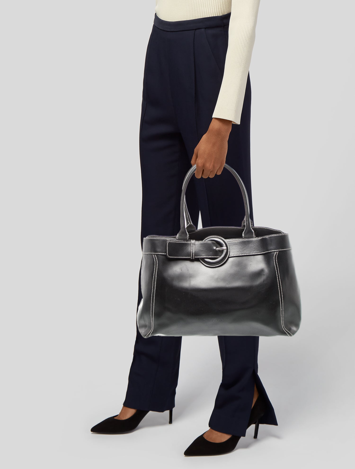 Furla Leather Top Handle Bag