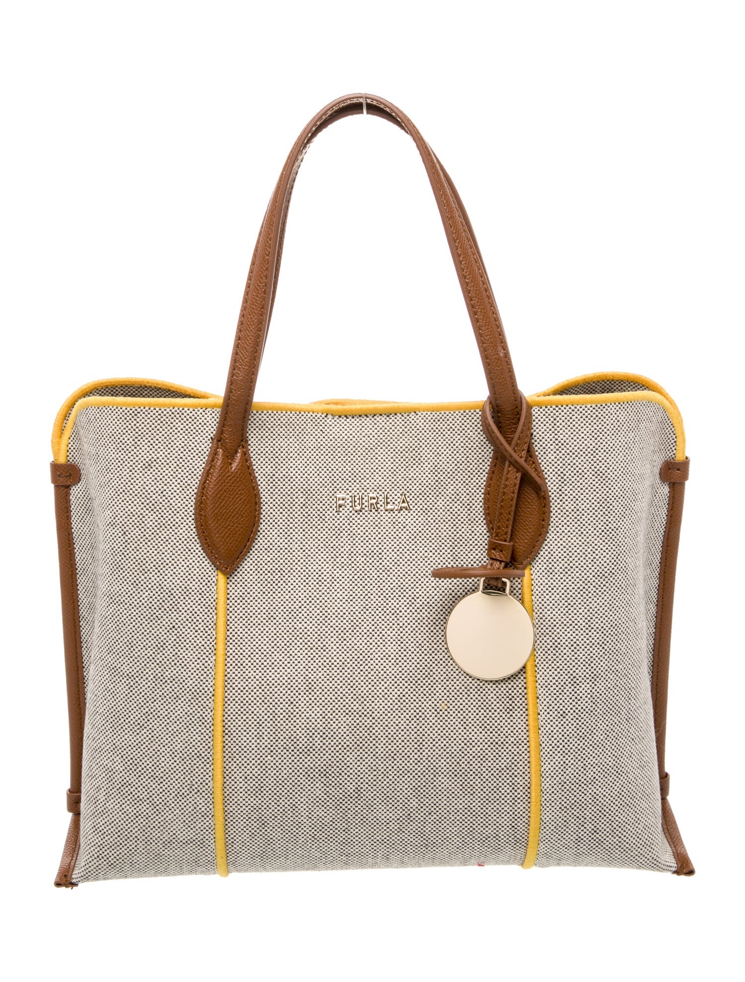 Furla Canvas Top Handle Bag