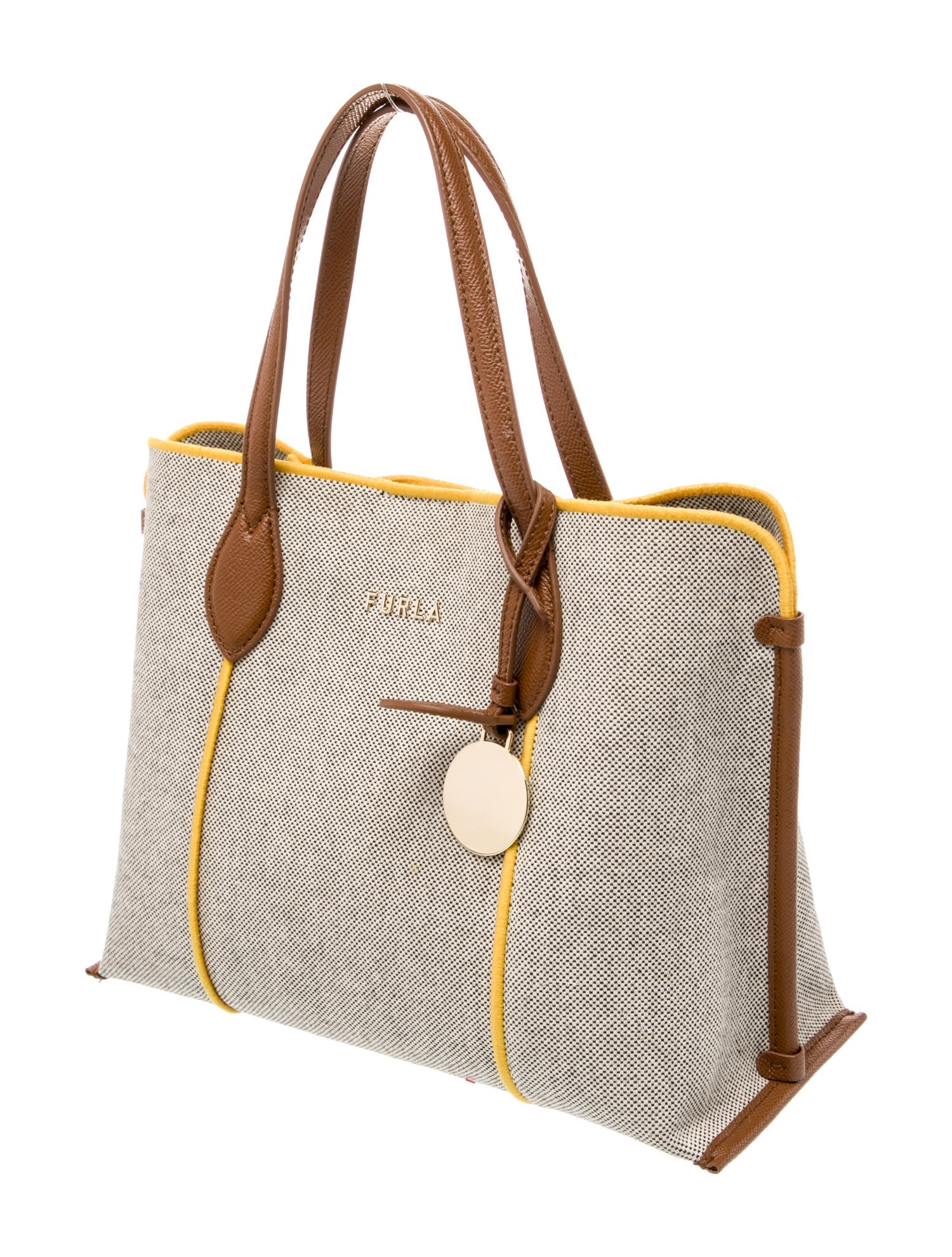 Furla Canvas Top Handle Bag